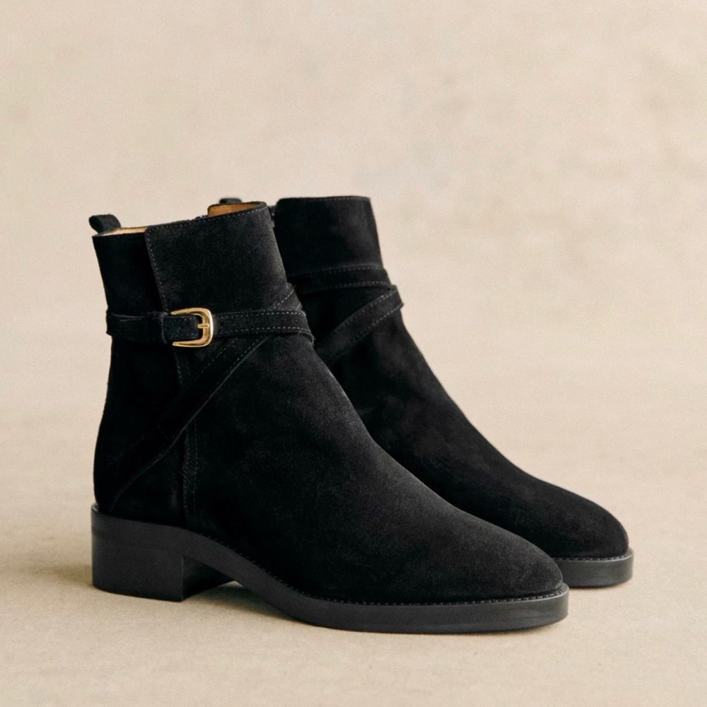 New Sezane Black Eloane Low Boots